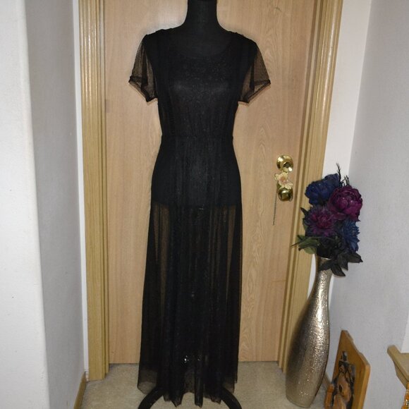 Torrid Whimsigoth Sheer Maxi Black Dress - Picture 1 of 15
